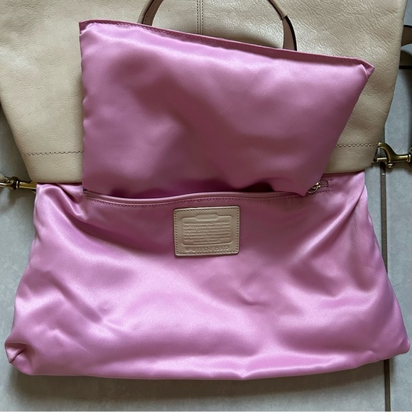 Coach Ashley Carryall F15513 Convertible Satchel Shoulder Bag Purse Ivory Cream - Picture 11 of 14